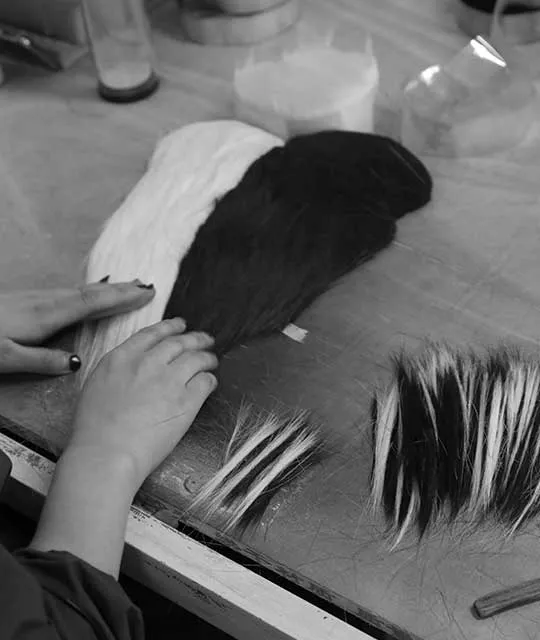 Modifying makeup brush hair to remove impurities